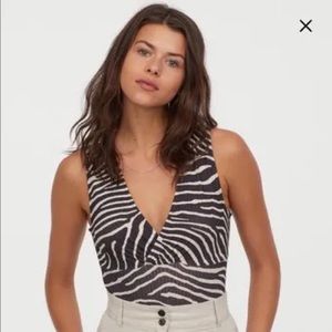 H&M Zebra Bodysuit